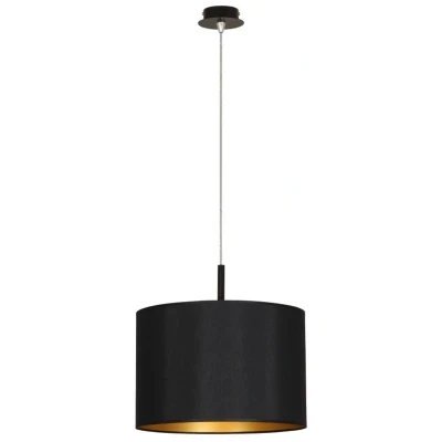 Afbeelding van Zwarte hanglamp Alice met gouden binnenkant 4961