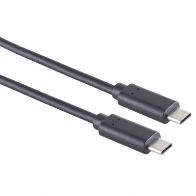 Afbeelding van USB C naar kabel USB3.2 (tot 20 Gbit/s) PD tot 20V/3A video 4K 60Hz / zwart 1 meter