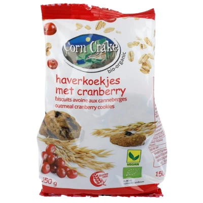Afbeelding van Corn Crake Haver Cranberry Koekjes 150GR
