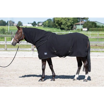 Afbeelding van Harry&#039;s Horse Fleecedeken met Oprolbare Nek 165 Zwart