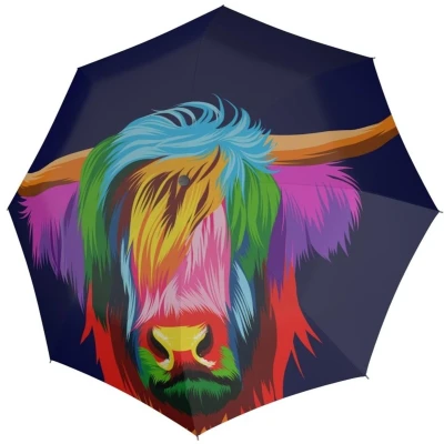Afbeelding van Opvouwbare Paraplu Magic Schotse Hooglander Fiberglass Dsn 98 cm Opgevouwen 29 Doppler