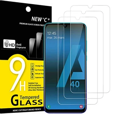 Afbeelding van NEW&#039;C 3 Stuks, Screen Protector voor Samsung Galaxy A40 (SM A405F), Gehard Glass Schermbeschermer Film 0.33 mm ultra transparant, resistent