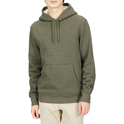 Afbeelding van Amazon Essentials Heren Sherpa gevoerde pullover hoodie sweatshirt, olijf, XX Large