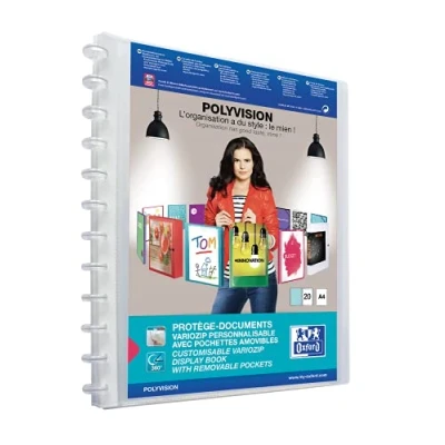 Afbeelding van ELBA 100205599 kunststof ringmap polyvision DIN A4 met vario zipp principe 20 transparante hoezen zichthoezenmap ringband doorzichtig 1 Stuk kleurloos