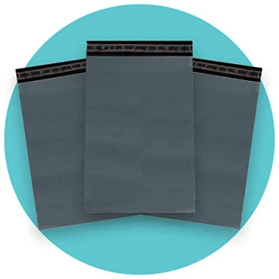 Afbeelding van triplast 10 x 35,6 cm plastic envelop bag grijs (1000 stuks)