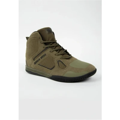 Afbeelding van Gorilla Wear TROY Sneakers hoog, Heren, Maat: 44, Dark green Veloursleer