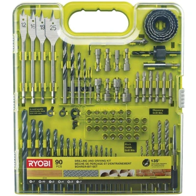 Afbeelding van Ryobi RAKDD90 90 delig Boor &amp; Schroevendraaierset 5132004665