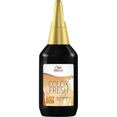 Afbeelding van Wella Color Fresh 75ml 4/07 middenbruin natuurbruin
