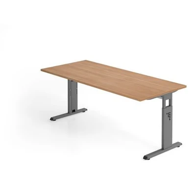 Afbeelding van MEGA 19 G Bureau 180 x 80 Tafelhoogte I In hoogte verstelbaar Walnoot/Grafiet