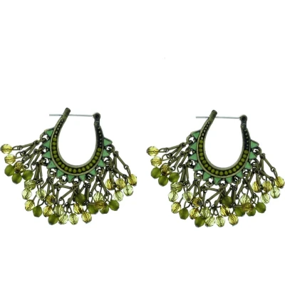 Afbeelding van Behave Bohemian oorhangers groen