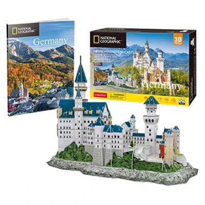Afbeelding van 3D Puzzel l National Geographic Kasteel Neuschwanstein Modellen om te Bouwen voor Volwassenen en Kinderen