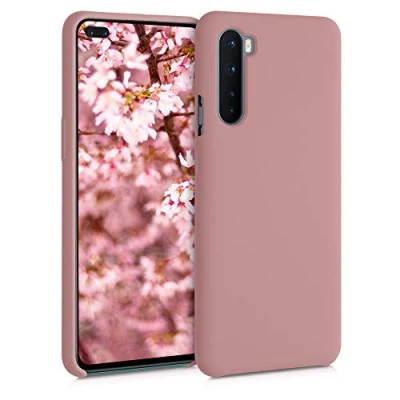 Afbeelding van kwmobile telefoonhoesje geschikt voor OnePlus Nord Hoesje met siliconen coating Smartphone case in winter roze