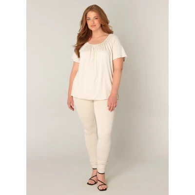 Afbeelding van Base Level Curvy top Yoni met plooien beige