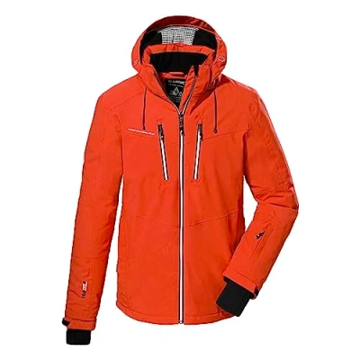 Afbeelding van killtec Heren SKI jack/functioneel jack met afritsbare capuchon en sneeuwvanger KSW 44 MN JCKT, dark orange, S, 38698 000