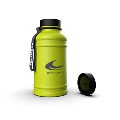 Afbeelding van DAIKOKU Roestvrij Stalen Waterfles 100% Lekvrij Thermosfles Houdt 12 tot 24 Uur Warm of Koud Veilig en Gezond Multifunctioneel Groen Fluor 1.3 L