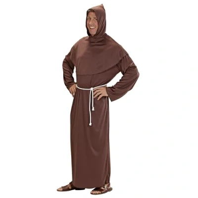 Afbeelding van Widmann Monnik &amp; Pater Priester Kostuum Gezellige Man Bruin Small Carnavalskleding Verkleedkleding