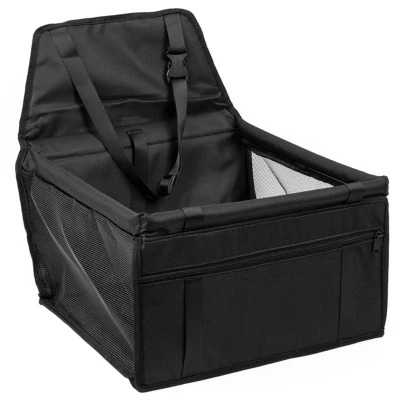 Afbeelding van Newaner Hondenautostoel, hondenstoel auto met veiligheidsgordel, ademend, opvouwbaar, voor kleine honden, hondenautostoel achterbank, bescherming autostoelen, 40 x 34 25 cm
