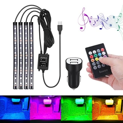 Afbeelding van Bawoo Auto binnenverlichting, led, sfeerverlichting, 48 autostrips, met afstandsbediening