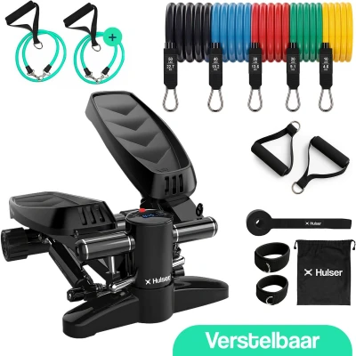 Afbeelding van Stepper met display Verstelbaar TPE weerstandsbanden set