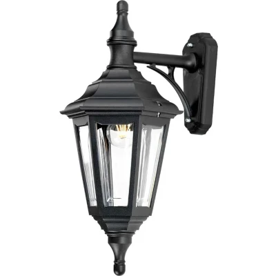 Afbeelding van Elstead Lighting LED Wand Buitenlamp Kinsale 1X E27 Max 60W IP44 Dimbaar Black
