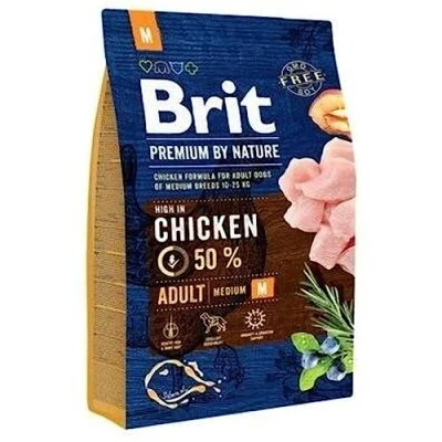Afbeelding van BRIT Premium by Nature Adult M droogvoer voor hond Kip 8 kg