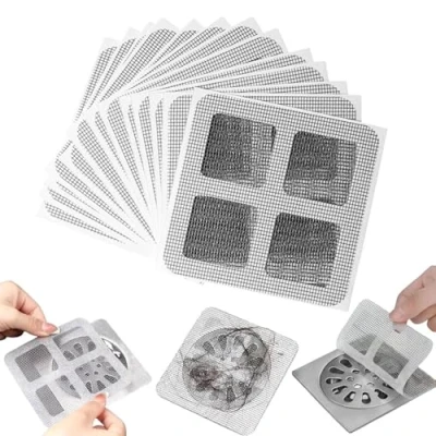 Afbeelding van 50 stuks douchefilters voor haar, wegwerp haarvangers douche, anti verstopping, douche haarfilter, geschikt badkameraccessoires, keuken, wastafel, badkuip