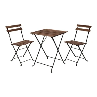 Afbeelding van Ambiance Bistroset 3 delig hout en metaal