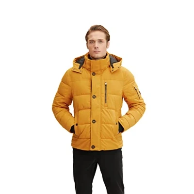 Afbeelding van TOM TAILOR Mannen Buffer jas met afneembare capuchon 1032486, 10680 Flame Brown, M