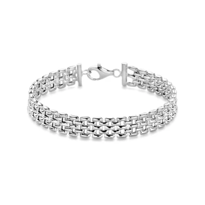Afbeelding van Zilver Gerhodineerd Armband Panter 8 Mm 19 Cm 1340543