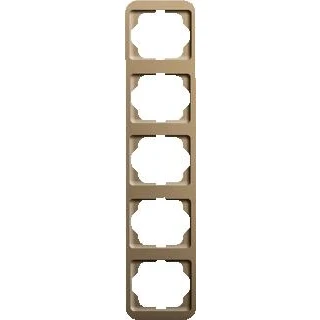 Afbeelding van Abb busch jaeger alpha nea 5 voudig afdekraam verticaal 365x81x11mm ip20 brons 2cka001754a1785