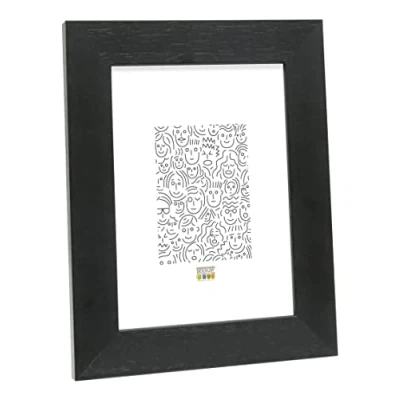Afbeelding van Deknudt Frames fotolijst S226K2 zwart hout breed 13x18 cm