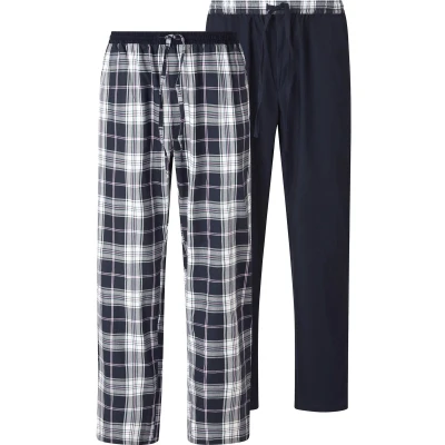 Afbeelding van Jan Vanderstorm pyjamabroek RAWALD (set van 2) donkerblauw