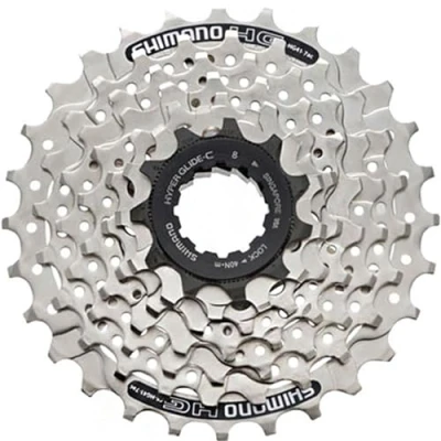 Afbeelding van Shimano Cassette 7 speed HG41 11 28T zilver (werkplaatsverpakking á 10 stuks)