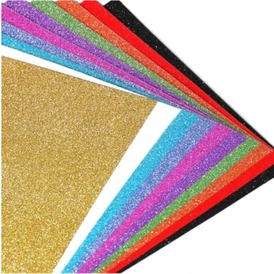 Afbeelding van Namvo 15 Stuks A4 Glitter Papier Cardstock, Sparkle 250gsm Kleur Karton Craft Card Vellen voor DIY Decoratie