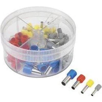 Afbeelding van TRU COMPONENTS 739966 Assortiment adereindhulzen 4 mm², 6 10 16 mm² Deels geïsoleerd Grijs, Geel, Rood, Blauw 100 stuk(s)