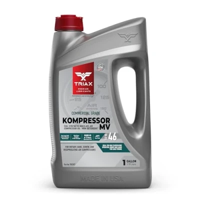 Afbeelding van TRIAX Kompressor MV ISO 46, Multi Vis, volledig synthetische luchtcompressorolie, roterend, schoepen , schroef heen en weer bewegend, hoge temperatuur, levensduur van 20.000 uur