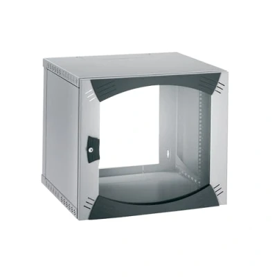 Afbeelding van Schneider electric opbox wandkast 19 glazen deur 2x fixed chassis 9u ral 7011 7035 bxhxd 600x515x400mm ip20 nsyopb9u4f