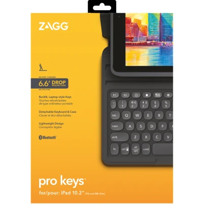 Afbeelding van ZAGG Pro Keys Bluetooth Keyboard Case for Apple iPad 10.2 (2019/2020/2021) AZERTY Black