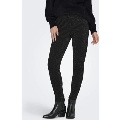 Afbeelding van ONLY Onlpoptrash ALYA EASY PANT Broek, Dames, Maat: XLx32, Black/silver