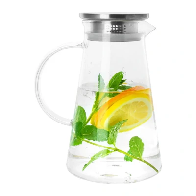 Afbeelding van Krumble Karaf met filter, handvat en aluminium deksel 1,2 L Glas