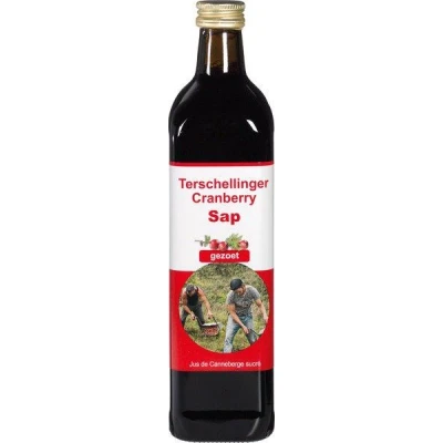 Afbeelding van Terschellinger Cranberries Cranberrysap Licht Gezoet Multi verpakking 6x750ML