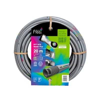 Afbeelding van FITT NTS MASTERPLUS 1/2&quot; (12,5mm) 20m tuinslang voor intensief en professioneel gebruik met multi jet sproeikop aansluitstukken