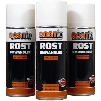 Afbeelding van Rostio Epoxy roestomvormer spray, 400ml, roestconverter, set van 3 stuks