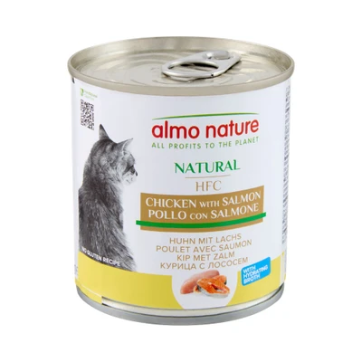 Afbeelding van Almo Nature HFC Natural kip met zalm natvoer kat (280 g) 6 x 280 g