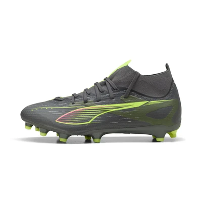 Afbeelding van Puma Ultra 5 Match Voetbalschoenen met kunststof noppen, Heren, Maat: 42.5, Matte aged silver/yellow alert/aged silver Kunststof/ textiel