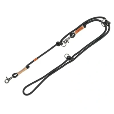 Afbeelding van TRIXIE hondenriem BE NORDIC V lijn S M, 2,00 m ø 8 mm in zwart/zand verstelbare met Scandinavische charme voor kleine tot middelgrote honden 17225