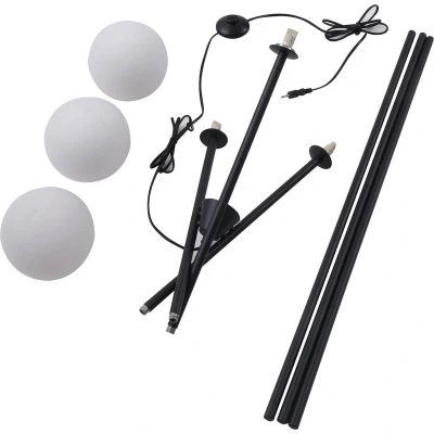 Afbeelding van Lucande Vloerlampen Driepoot 3lichts Metaal, glas H: 141 cm G9 zwart, wit