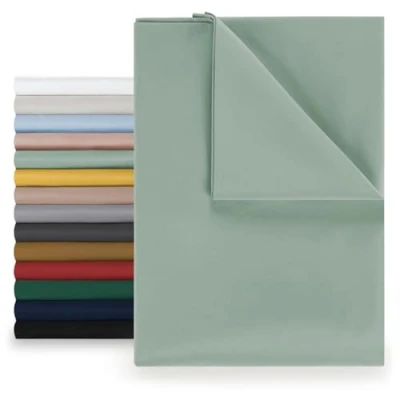 Afbeelding van Blumtal Laken voor tweepersoonsbed, 320 x 275 cm, onderhoudsvriendelijke microvezel, zachte stof, zonder elastiek zomergroen