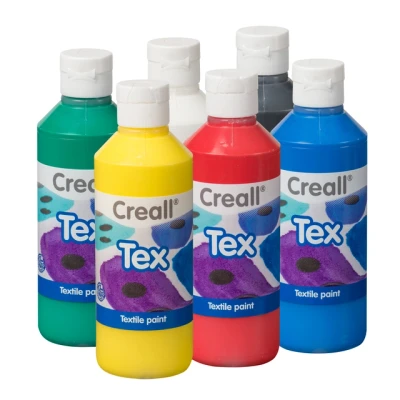 Afbeelding van Textielverf Creall Tex 6 stuks kleuren à 250ml