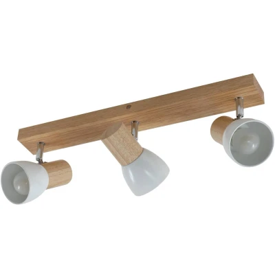 Afbeelding van Lindby buitenspot 3lichts hout, metaal H: 17 cm E14 licht wit